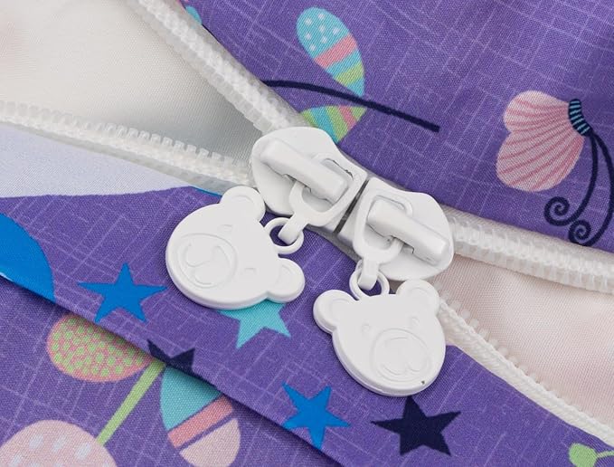 Meeting Story 3pcs Kids Comforter Sets Zipper Bedding Set for Girls,Twin Kid Bedding Set Rainbow Comforter Unicorn Bedding for Kid,All in one Zipper Bedding(Purple,Twin)