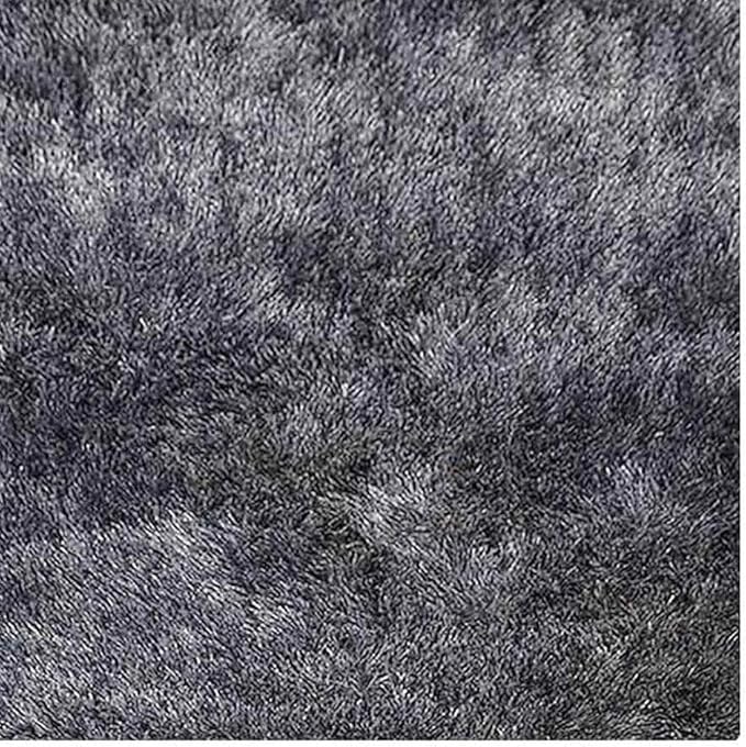 Rugsotic Carpets Hand Tufted SHAG Polyester ECO-Friendly Area Rugs - 10'x10', Square, Gray White, Solid Plain Design, High Pile Thick Handmade Anti Skid Area Rugs for Living Room, Bed Room K00111