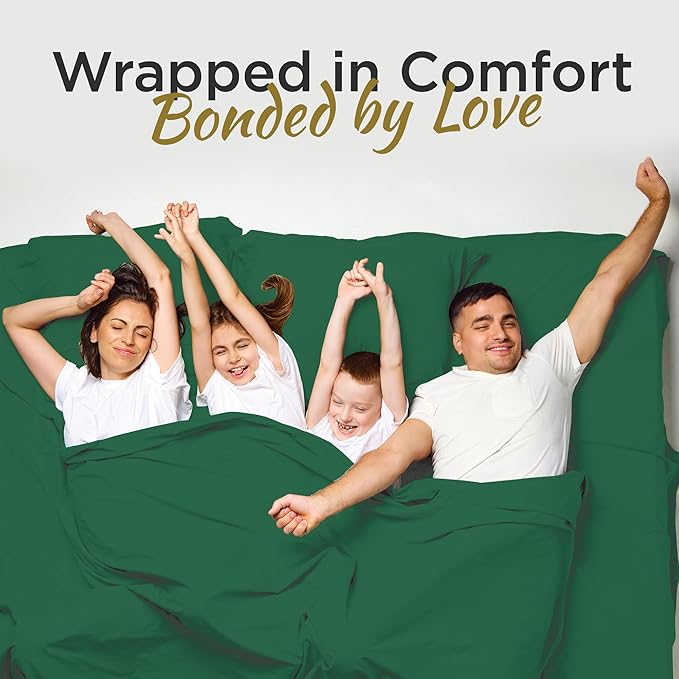Twin XL 100% Microfiber Double Brushed Sheet Set - Extra-Soft & Wrinkle-Free - 15" Deep Pockets, 39" x 80" - Ideal for Dorms, Hospitals & Split King Beds - 3 PC Set (Twin XL, Hunter)