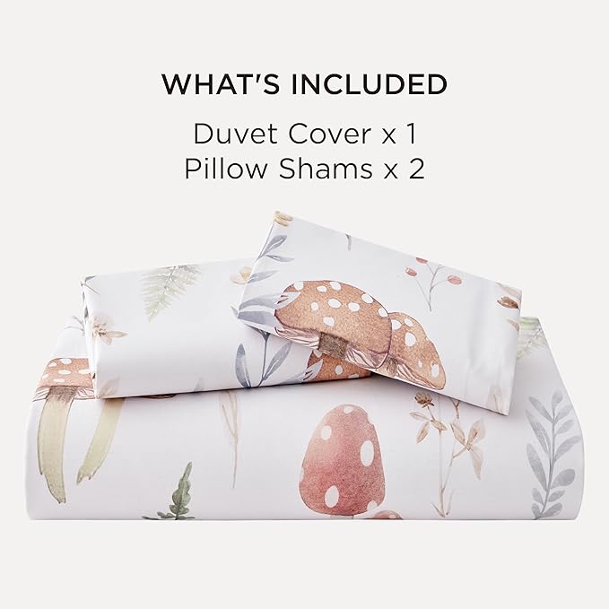 Bedsure Duvet Cover King Size - 100% Cotton Reversible Cute Flower Floral King Duvet Cover Set with Zipper Closure, 3 Pieces Soft & Breathable Shell Beige Bedding Set with 2 Pillow Shams 20"x36"