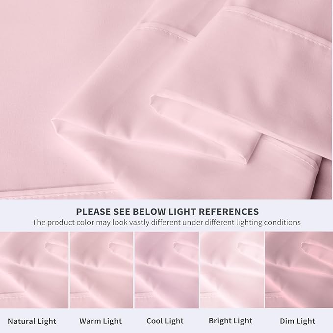 Maple&Stone Twin Flat Sheet 6 Pack,Premium Soft & Breathable,Brushed Microfiber Fabric,Anti-Shrinkage & Non-Fading,Bulk Flat Sheets Only Twin Size (Pink)