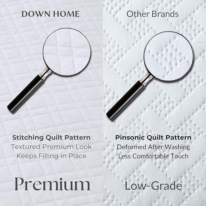 Cali King Quilt Set with Shams Lightweight Quilted Bedspread Coverlet Thin Comforter Bed Cover Vintage Washed Quilted Blanket for All Season, Brushed Microfiber Diamond Stitching, White, 111"x92"