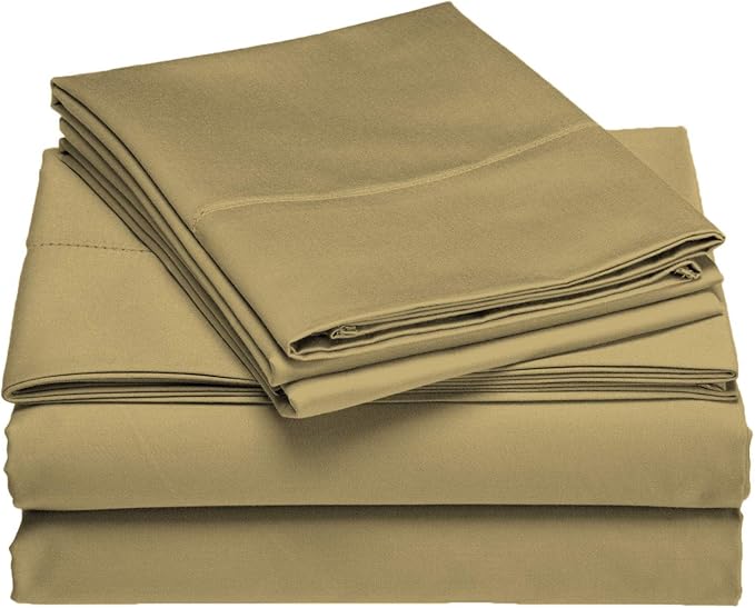 Full XL 100% Microfiber Double Brushed Sheet Set - Extra-Soft, Breathable & Wrinkle-Free - 15" Deep Pockets, 54" x 80" - Ideal for Extra Long Full Beds - 4PC Set (Full XL, Taupe)