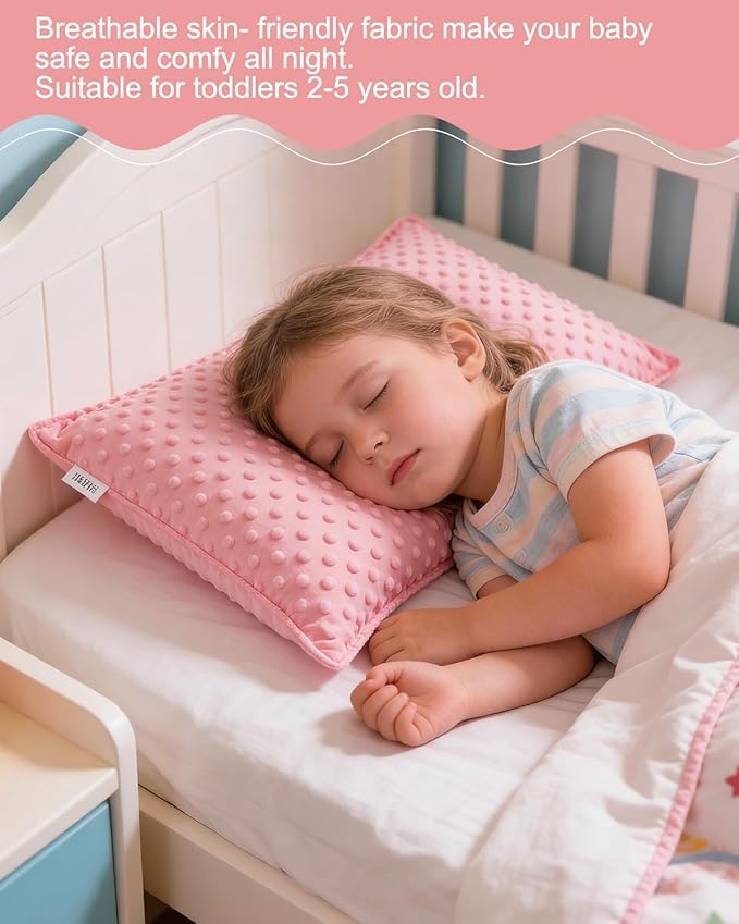 ALVABABY Toddler Pillowcase Kids Pillow Cover Bean Velvet Soft Warm 2 Pack Fit 13"x 18" or 12"x16" Envelope for Girl Boy Sleepy Travel 2TPD03A