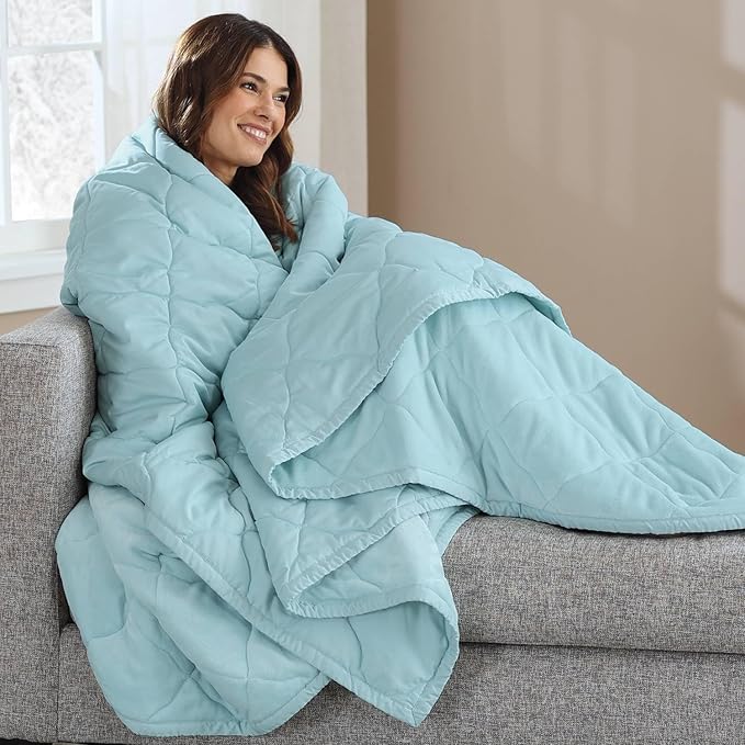 Cuddledown Reversible Sateen & Fleece Blanket | Ultra-Soft & Smooth | Polyfleece & 100% Cotton Sateen | Oeko-TEX Certified | 110" x 90"| King Size | Pewter
