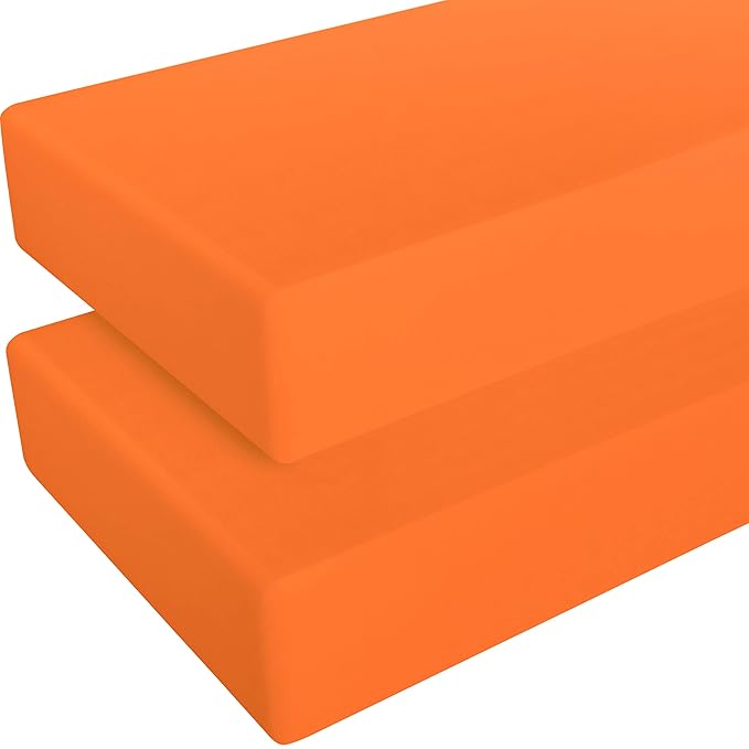 NTBAY 2 Pack 100% Brushed Microfiber Fitted Crib Sheet, Super Soft and Cozy 28x52 Crib Sheet for Standard Crib and Toddler Mattresses, Boys, Girls, Unisex, Orange, 28x52 Inches