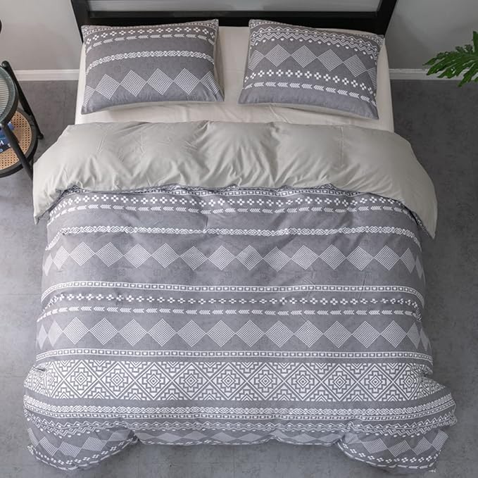 Lekesky White Duvet Cover Queen Size, Comforter Covers Queen 3pc Ultra Soft 100% Washed Microfiber Breathable Bedding Duvet Cover Set with Zipper Ties (1 Comforter Cover 90x90 +2 Pillow Cases)