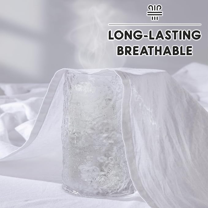 SONORO KATE 100% French Pure Linen Sheets, Breathable and Durable Line Twin Size Sheets, Anti-Tear Line Bed Sheets, Machine Washable, 16 Inch Deep Pocket - 3 Piece (White, Twin)