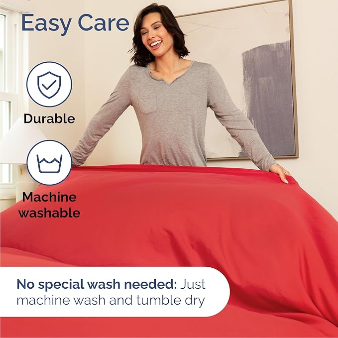 Cal King 6 Piece Sheet Set - Comfy Breathable & Cooling - Ultra Soft Hotel Luxury Bedding Set w/ 8-16 Inch Deep Pockets - 1 Flat & 1 Fitted Sheet & 4 Pillowcases - Cozy, Wrinkle Free & Easy Care - Red