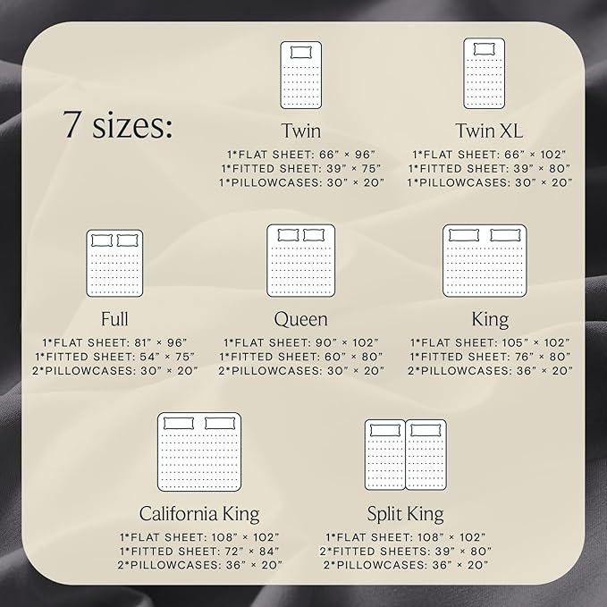 LuxClub Twin XL Sheets - Soft Kids Twin Bed Sheets for Boys and Girls, 3 PC Deep Pockets 18" Eco Friendly Wrinkle Free Kids Fitted Sheets Machine Washable Hotel Bedding Silky Soft- Dark Grey Twin XL