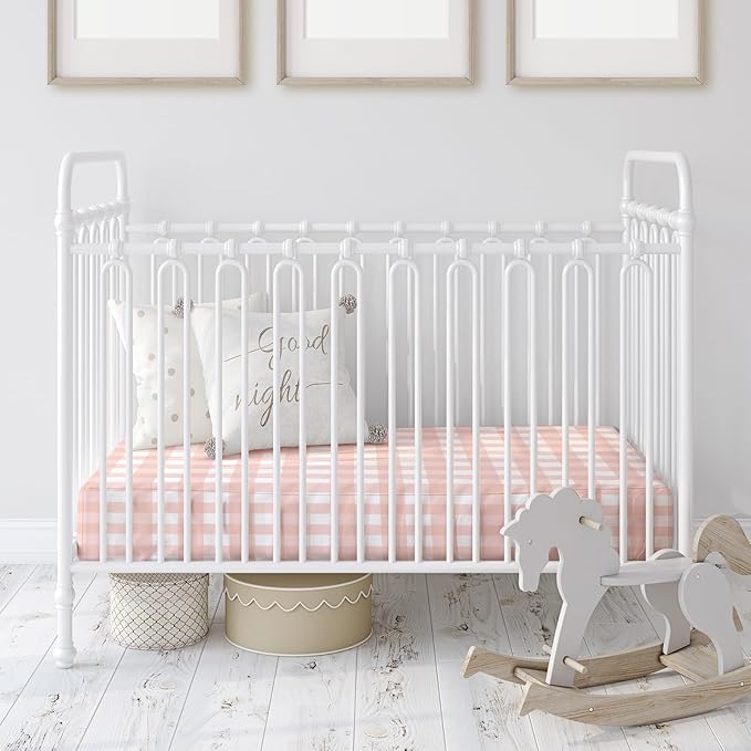 Peryiter 4 Pack Crib Sheets Girl Soft Baby Bed Sheet Set 52'' x 28" Nursery Crib Sheets for Standard Bed for Nursery Decor Baby Boys or Girls(Yellow,Daisy)