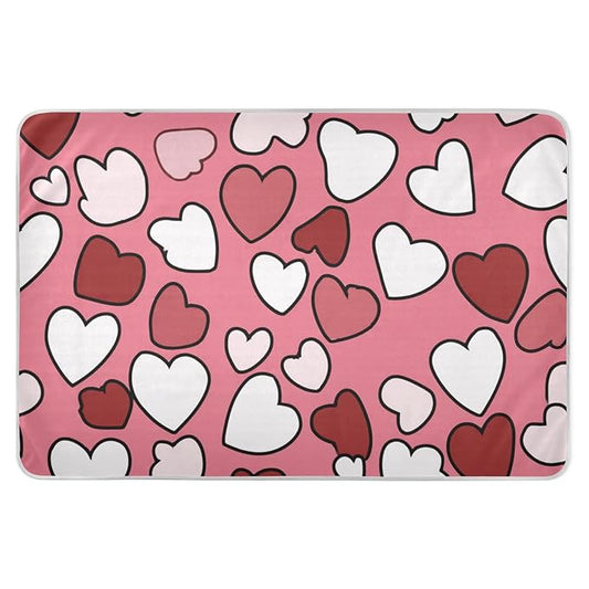 Waterproof Bed Pad Reusable Changing Pad Toddler Mattress Protector Large Pee Pad Baby Diaper Pad Soft Washable Liner Pink Love01
