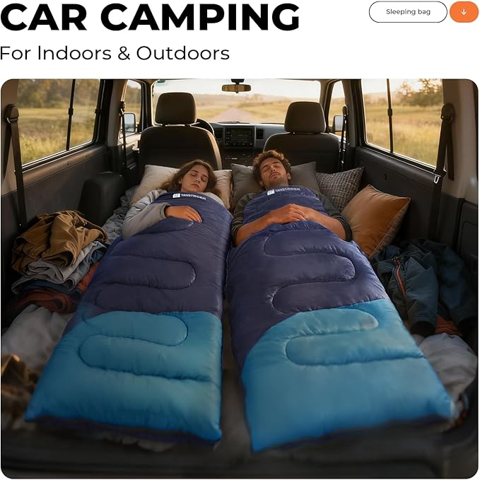 Sleeping Bags for Adults Warm Weather,Backpacking Compact Lightweight Camping Sleeping Bag with Compression Sack for Kids,Camping Essentials Gear for Hiking,Travel,Climb,Outdoor, Indoor