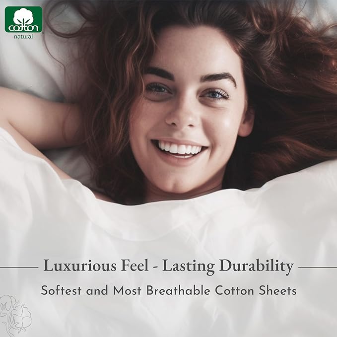 California Design Den 2-Pack Sheets Full Size Bed - 400 Thread Count 100% Cotton Sateen - Soft and Breathable Sheets, 2 Sets of Deep Pocket Bed Sheets - Indigo Dusty Blue