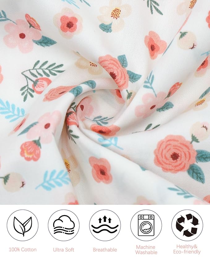 ALVABABY Toddler Pillowcases Fits 14x20in,13x18in Kids Cotton Baby 2 Packs Envelope Kids Pillow Cover for Boy Girl Sleeping Travel 2L-FTP17A