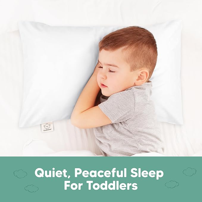 KeaBabies 13 x18 Toddler Pillowcase, Waterproof - Soft Waterproof Toddler Pillow Protector Cover for Kids, Boys, Girls, Durable Machine Washable, Small Travel Pillow Sold Separately (Soft White)