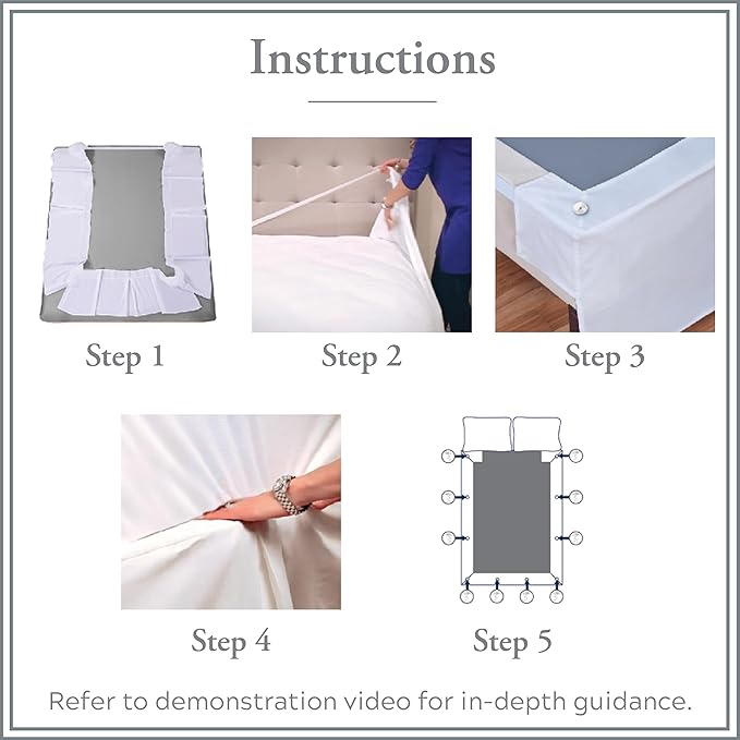Bed Maker’s Never Lift Your Mattress Bed Skirt, Designed for Box Spring Beds, Split Corners, 14 Inch Drop Length, Full, Black