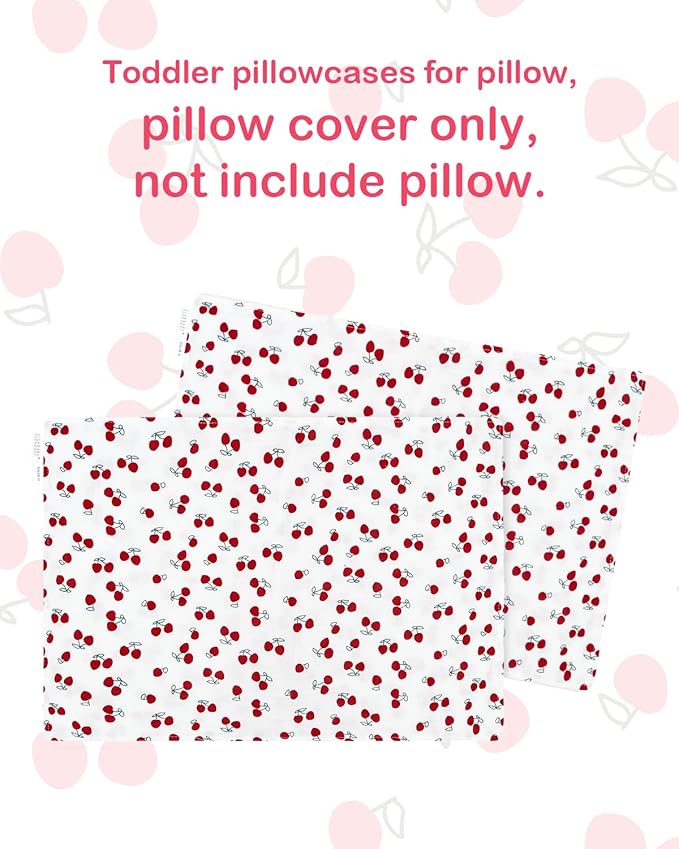 ALVABABY Toddler Pillowcases 2 Pack Muslin Cotton Kids Pillow Cover Fit 13"x 18" or 12"x16" Envelope for Girl Boy Sleepy Travel 2TPM01A