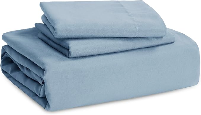 Bedsure Grayish Blue Duvet Covers Queen Size - Prewashed Cotton-Like Polyester Duvet Cover, Soft Queen Duvet Cover Set 3 Pieces with Zipper Closure, 1 Duvet Cover 90x90 inches and 2 Pillow Shams