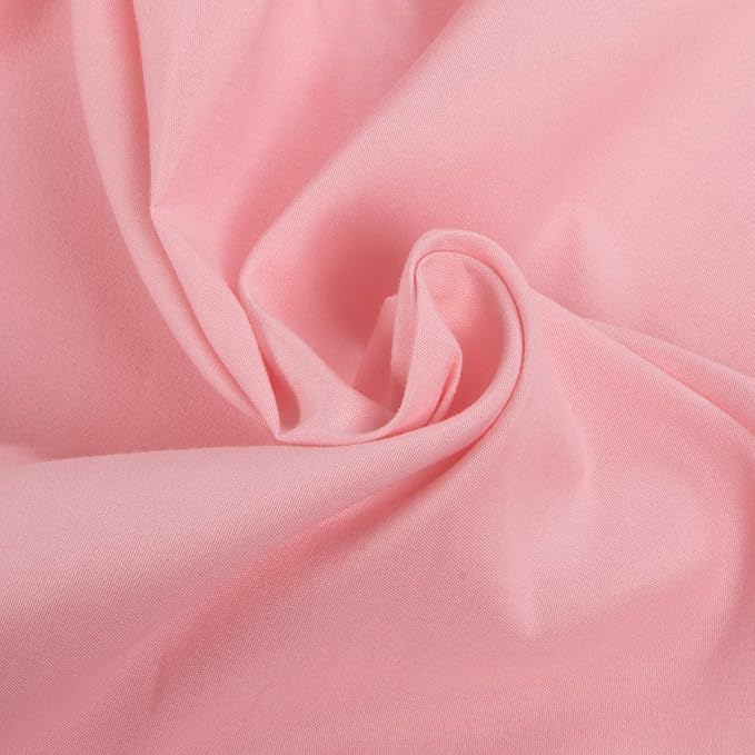 NTBAY Toddler Sheet Set - 3-Piece Microfiber Crib Sheet Set - Flat Sheet, Fitted Sheet, Pillowcase - Solid Toddler Bedding, Pink