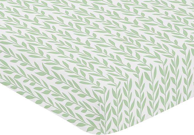 Sweet Jojo Designs Yellow, Green and White Sunflower Boho Floral Baby Girl Nursery Crib Bedding Set - 4 Pieces - Farmhouse Watercolor Flower