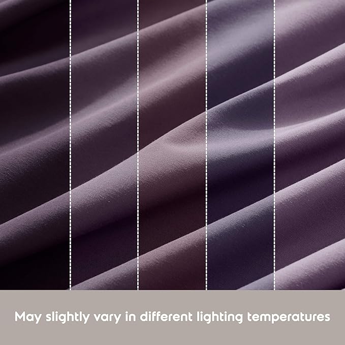 Nestl Short Queen Sheet Set - 1800 Ultra-Soft Microfiber - Double Brushed - Deep Pockets - Easy Fit - 4 Piece Set - Bed Sheets (Short Queen, Purple)