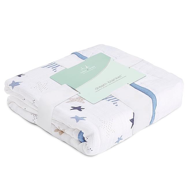 aden + anais Boutique Dream Blanket, Boutique Muslin Baby Blankets for Girls & Boys, Ideal Newborn Nursery & Crib Blanket, Unisex Toddler & Infant Bedding, Shower & Registry Gift, Rock Star