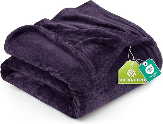 Utopia Bedding Fleece Blanket Twin Size Purple 300GSM Luxury Anti-Static Fuzzy Soft Microfiber Bed Blanket (60x80 Inch)