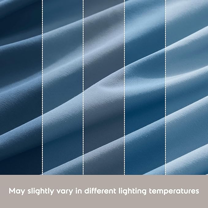 Nestl Full XL Sheet Set - Luxury 1800 Ultra-Soft Microfiber Full Extra Long Bed Sheets - Double Brushed - Deep Pockets - Easy Fit - 4 Piece Set - Bedding Sheets & Pillowcases (Full XL, Blue Heaven)