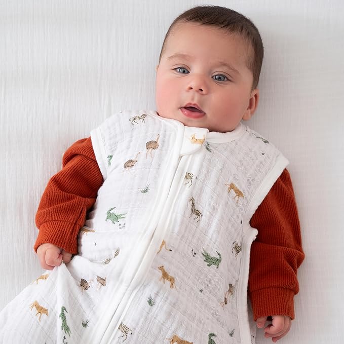 aden + anais Baby Sleeping Bag, Wearable Swaddle Blanket for Girls & Boys, Newborn Sleep Sack, Breathable & Lightweight
