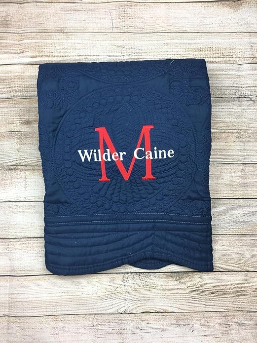 Personalized Baby Quilt Blankets Monogrammed Blankets for Kids baby blankets for girls embroidered baby gifts soft for toddler girl or boy Crib size four seasons Color Options