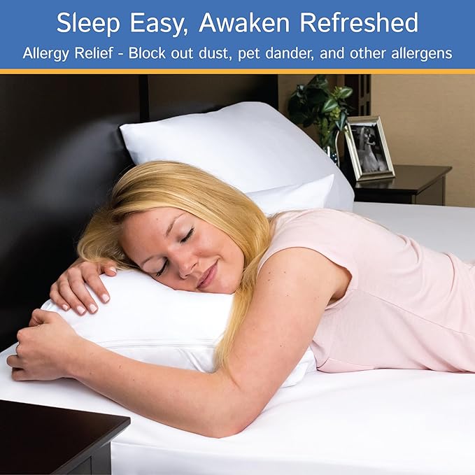 Split California King (2PC) Mattress or Box Spring Encasement (8"-11" Depth) Waterproof Zippered Protector Hypoallergenic Premium Bedbug Cover Protects from Dust White