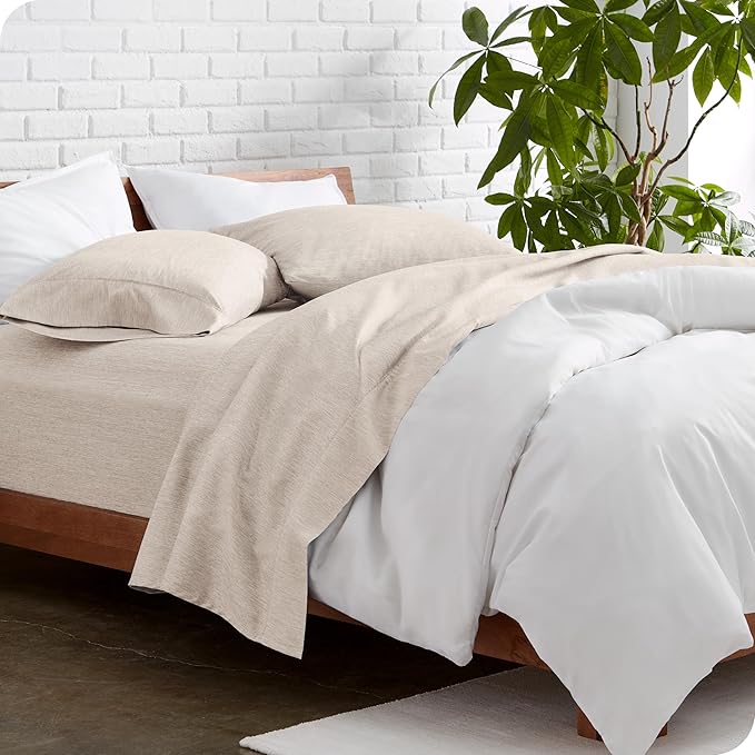 Bare Home Twin XL Sheet Set - College Dorm Size - 1800 Ultra-Soft Microfiber - Deep Pockets - Easy Fit - Extra Soft - 3 Piece Set - Bed Sheets (Twin XL, Heathered Pebble)