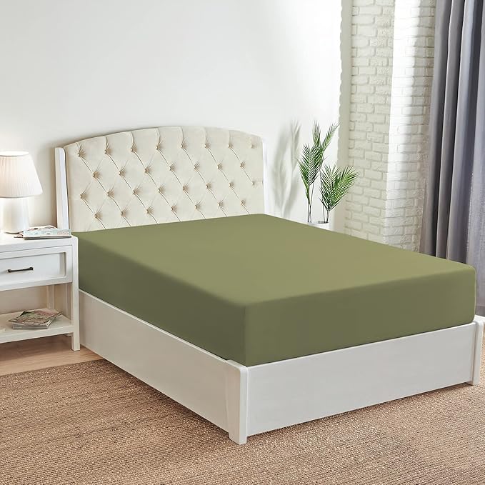 Mellanni King Fitted Sheet - Iconic Collection Bedding Sheets with up to 16 inch Deep Pocket - Soft & Cooling - Fade & Stain Resistant - 1 PC (King, Sage)