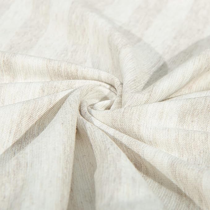 NTBAY Organic Cotton Toddler Pillowcases - Super Soft & Breathable Jersey Cotton Toddler Pillow Cases, 13”x18” Pillow Cases with Envelope Closure, Camel and Beige Stripe