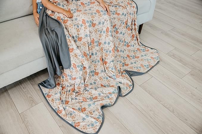 Copper Pearl Jumbo 3-Layer Blanket: Soft Quilt for Boys and Girls | Breathable, Cozy, Toddler Blanket | Newborn Baby Quilt | 46x46 Premium Polyester/Rayon | Eden
