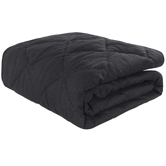 NTBAY Down Alternative Oversized Toddler Comforter, Super Soft and Warm Solid Color Baby Crib Quilted Blanket, 43x60 inches, Black