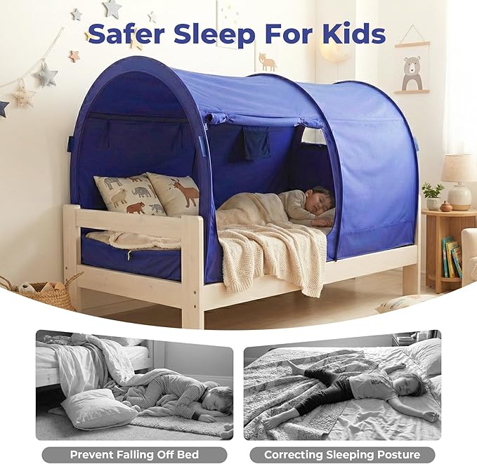 LEEDOR® Bed Tent Dream Tents Bed Canopy Shelter Cabin Indoor Privacy Warm Breathable Pop Up Twin/Full/Queen for Kids and Adult Patent Pending(Mattress Not Included)