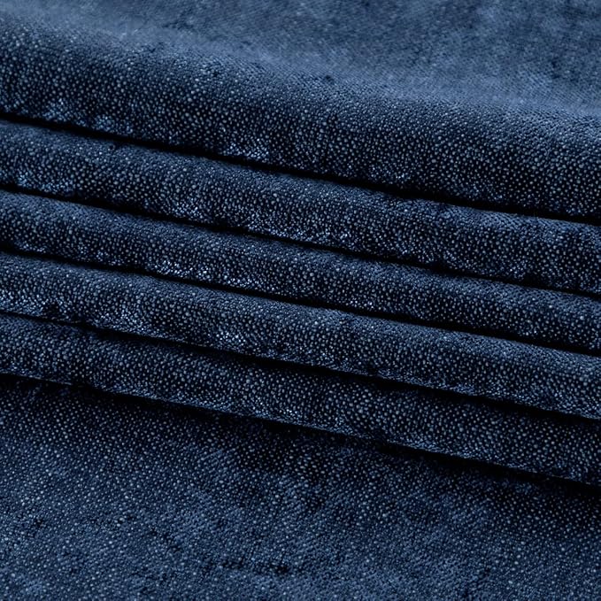 AMBERIS Bed Runner Dark Blue, Chenille Soft No Fading Modern Bed Scarf (Pillowcases Sold Separately)