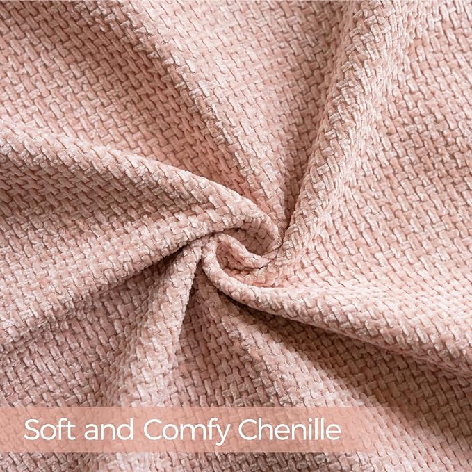 a moment Pink Spring Chenille Throw Pillow Covers 12x20 Inch Pack of 2 Modern Decorative Throw Pillow Covers Farmhouse Cross Covers Modern Home Decor for Sofa Bedroom Living Room