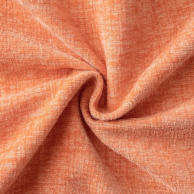 MIULEE Pack of 2 Couch Throw Pillow Covers 12x20 Inch Soft Coral Red Chenille Lumbar Pillow Covers for Sofa Living Room Spring Home Decor Couch Solid Dyed Cases