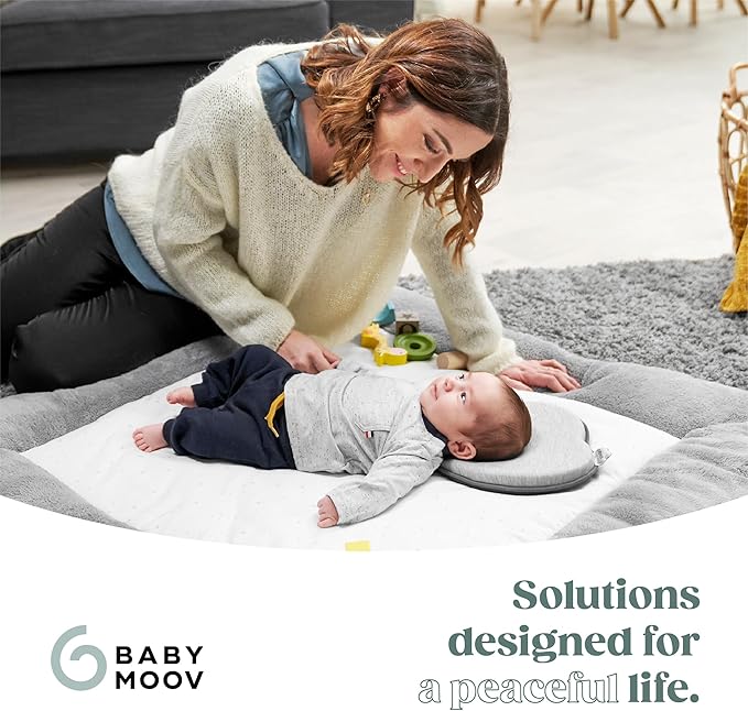 Babymoov Lovenest Organic Baby Infant Cushion, Pediatrician Designed Versatile, Comfortable, Machine-Washable Head and Neck Support (Made in Europe), Baby Registry Must Have
