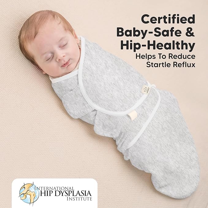 Baby Swaddle Sleep Sacks with Zipper - 3-Pack Swaddles for Newborns 3-6 Months, Infant, Baby Girls, Boys, Soft & Durable Newborn Sleep Sack, Easy Diaper Change Swaddling Blanket (Cloud, L)