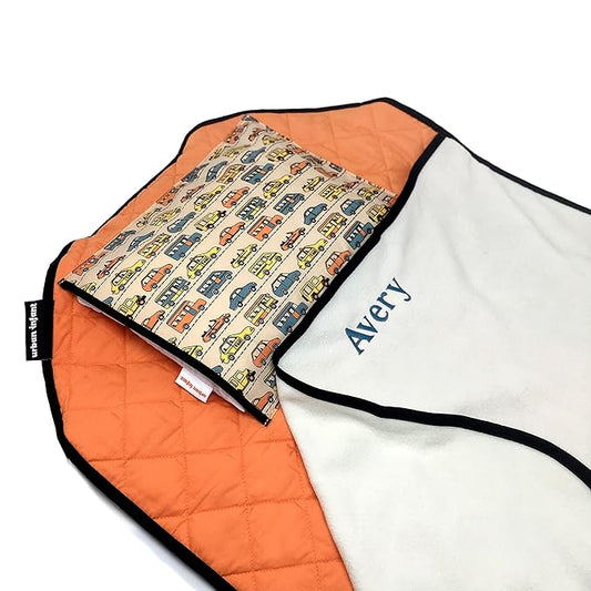 Personalized Tot Cot Kids Nap Mat - Toddler Preschool Daycare Bedding Cover with Blanket and Pillow - Ages 2 Yrs to 5 Yrs