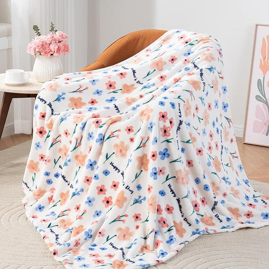 Berkshire Blanket Velvetloft® Plush Throw Blanket – Ultra Soft & Cozy Gift for Mom, Mother’s Day Present, Warm Lightweight Fleece Throw for Bed, Couch & Travel, 50 in × 60 in