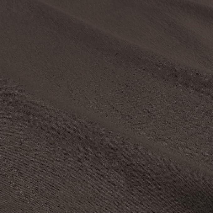 Superior Flannel Cotton Bed Sheet Set, Set Includes: One Flat Sheet, One Fitted Sheet and Two Pillowcases, Breathable, Modern Solid Classic, California King, Charcoal