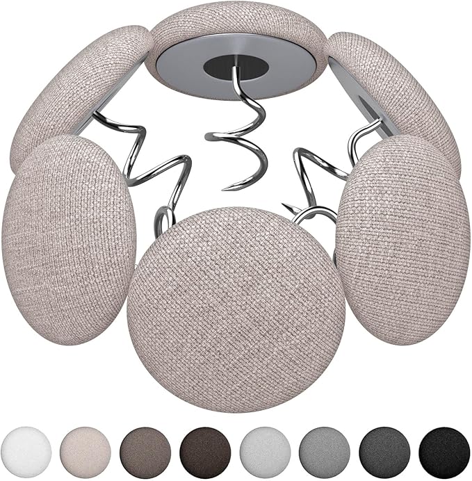 Flax Covered Button Twist Pins - for Bed Skirts Pins,Sofa,Upholstery,Armchair Caddies, Armrest Covers, Slipcovers (12, M-Light Brown 12)
