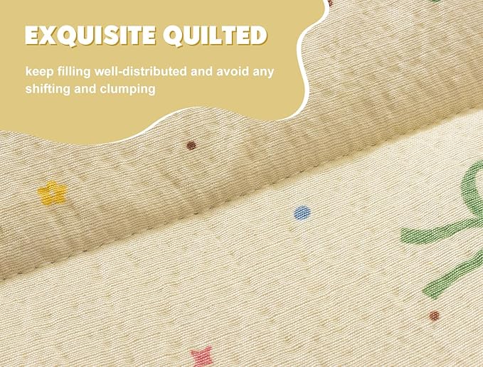 Meeting Story 3pcs Kids Comforter Set Twin Zipper Bedding Set for Girls,Kid Bedding Set Bow Comforter Set for Kid,All in one Zipper Bedding（Ivory,Twin）
