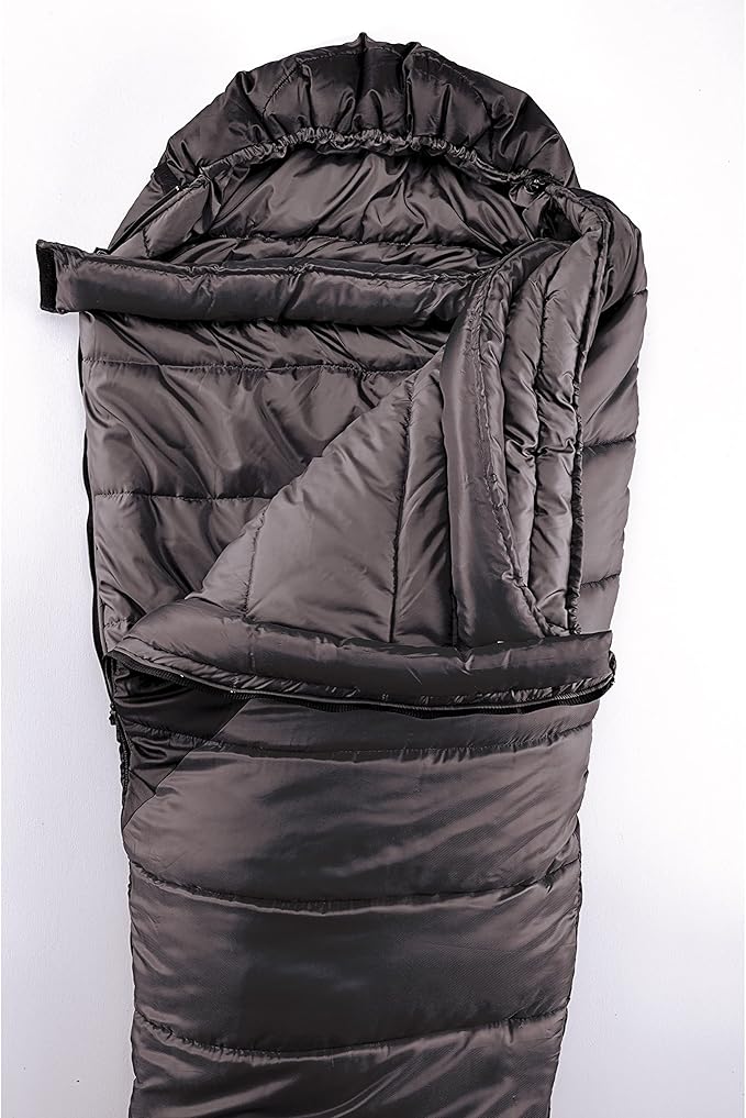 Coleman North Rim 0°F Big & Tall Sleeping Bag, Cold-Weather Mummy Sleep Sack with No-Snag Zipper & Adjustable Hood for Warmth & Ventilation, Large Camping Sleeping Bag