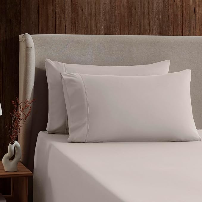 Nestl King Sheet Set - Luxury 1800 Ultra-Soft Microfiber King Bed Sheets - Double Brushed - Deep Pockets - Easy Fit - 4 Piece Set - Bedding Sheets & Pillowcases (King, Linen)